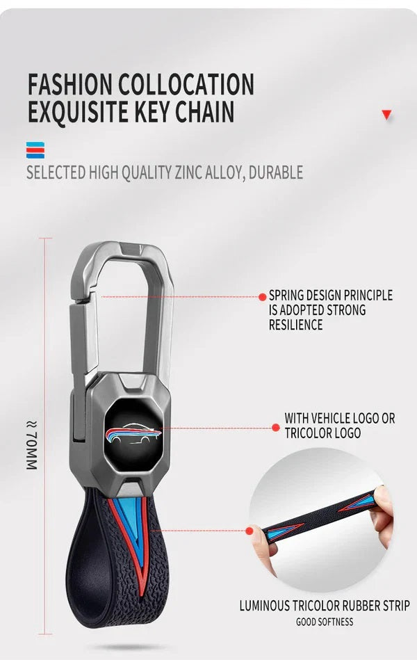 Toyota Hyryder | Glanza | Urban Cruiser Luxury Premium Metal Smart Car Key Cover Soft Silicon Car Case Key Case With Key Chain ( 2 Button )