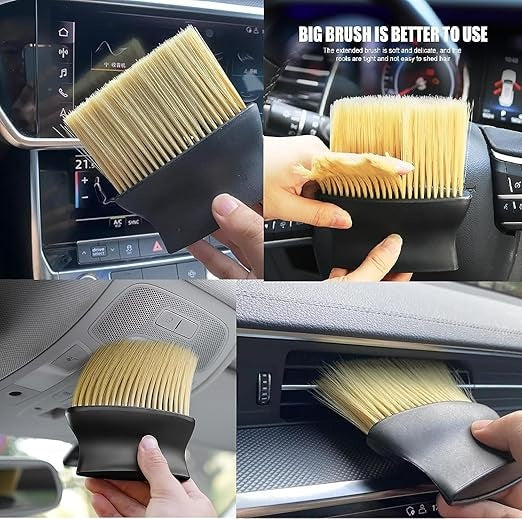 Combo of Fast TAG Holder + Cleaning Duster + Multifunctional Car Brush for Cleaning Car Interior, PC, Laptop, Keyboard