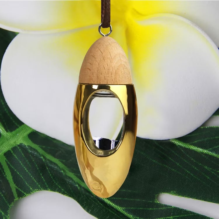 Pack of 3  Clear Glass Perfume Aroma Bottle Gold Bullet Car Diffuser