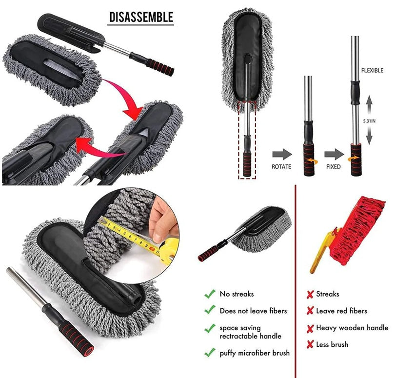 Buy Microfiber Car Cleaning Brush and get 10 windshield glass washing tablet free